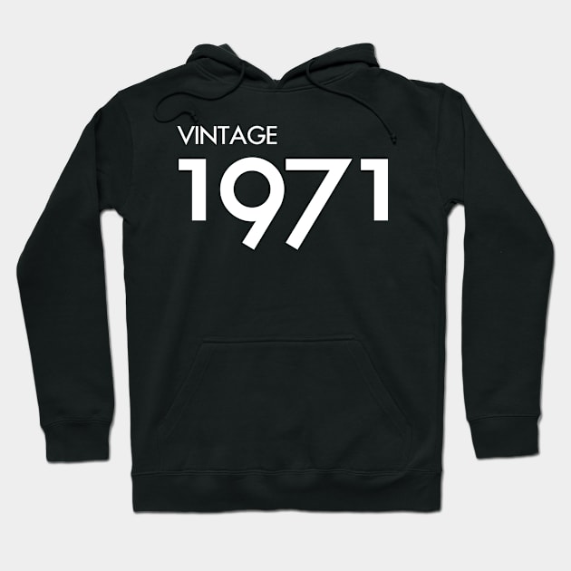 Vintage 1971 Gift 49th Birthday Party Hoodie by Damsin